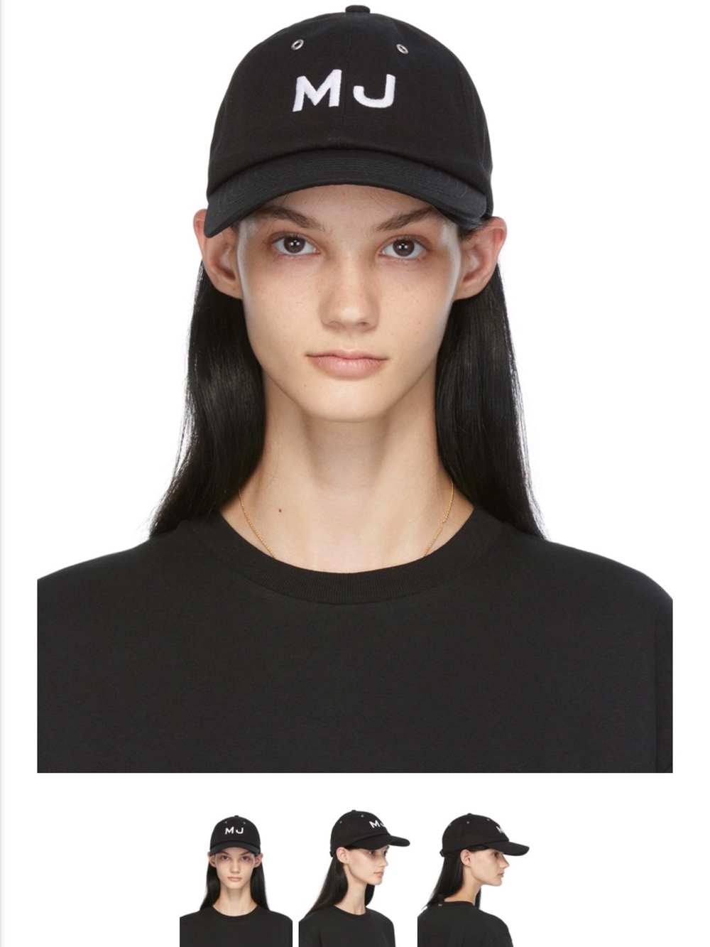 Marc Jacobs Black 'The Cap'
Embroidered Logo Cap Marc Jacobs